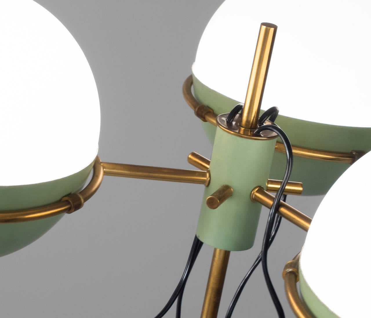 Italian Floor Lamp by Stilnovo with Brass Details