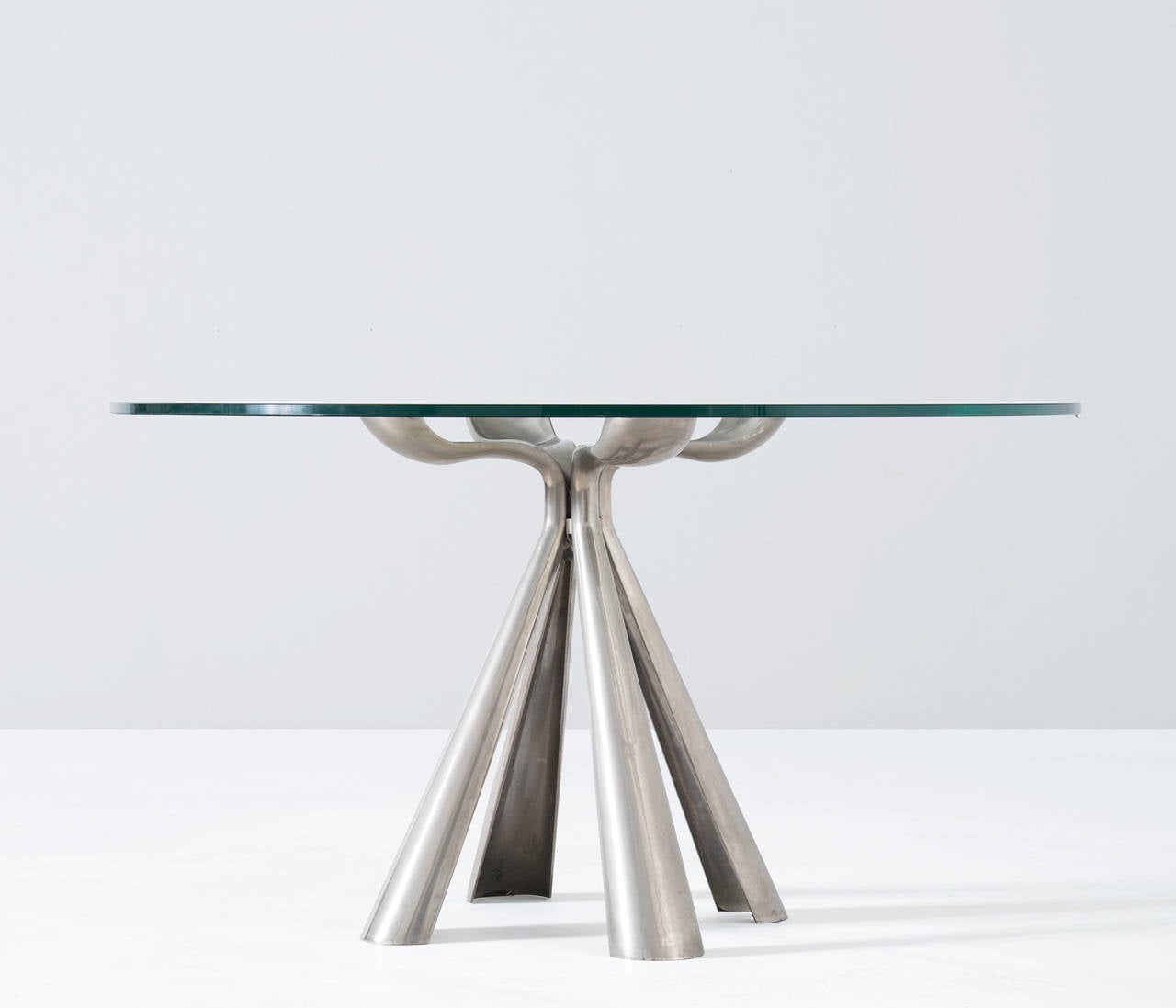 Italian Vittorio Introini Pedestal Dining Table for Saporiti