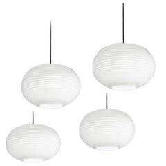 Large Set of Opaline Glass Pendants 10