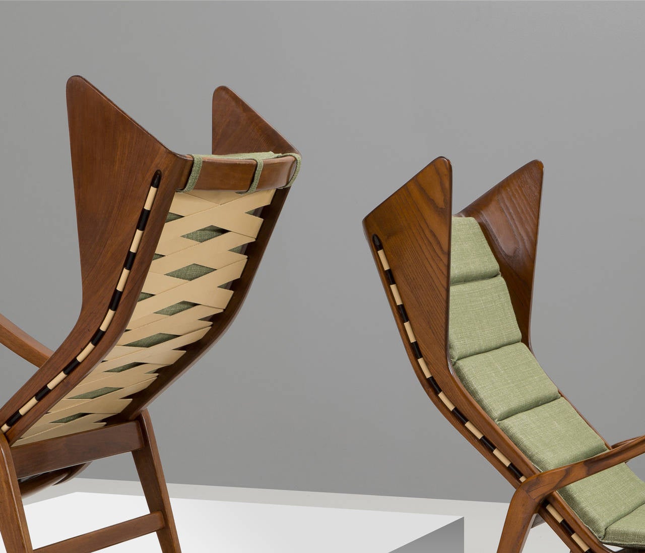 Set of Two Italian Rocking Chairs for Cassina 1