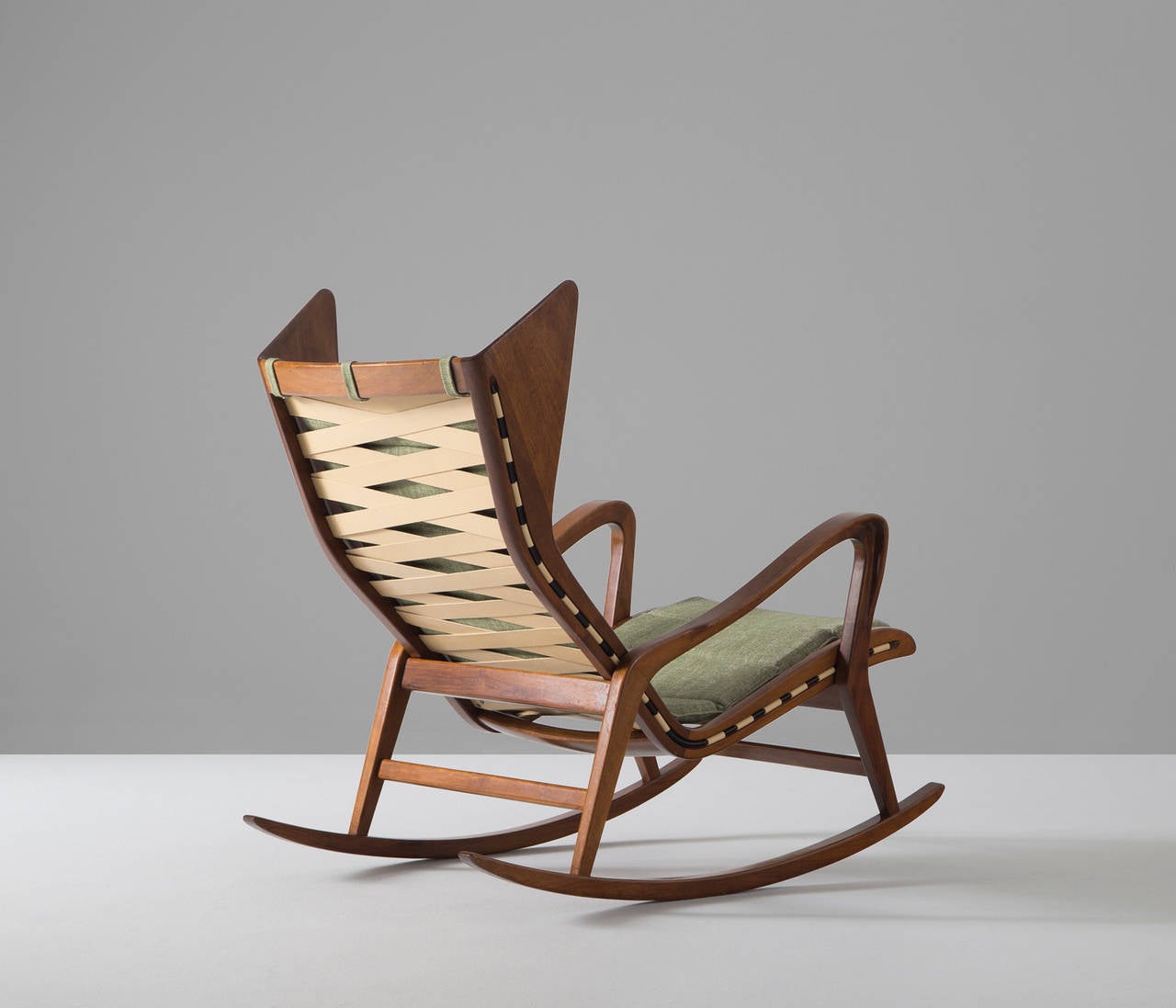 Mid-20th Century Set of Two Italian Rocking Chairs for Cassina