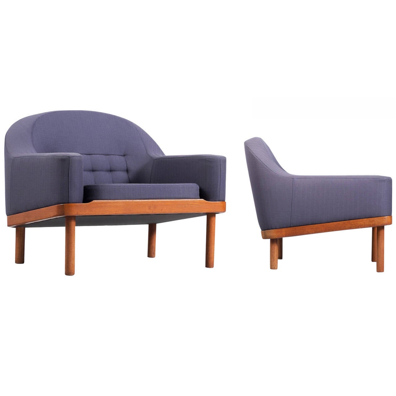 Pair of Scandinavian Lounge Chairs For Sale at 1stDibs