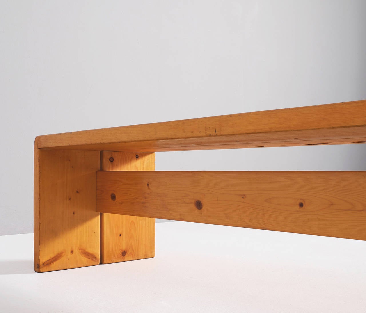 French Charlotte Perriand Benches in Solid Pine