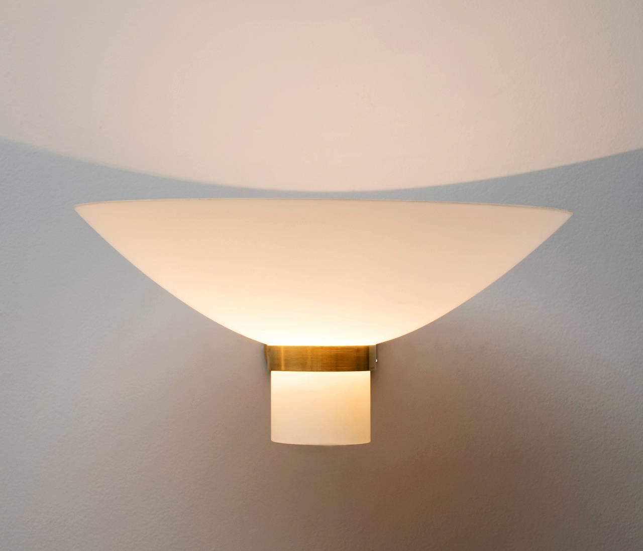 1 Large wall light by Lyfa, solid brass and opal glass For Sale at 1stdibs