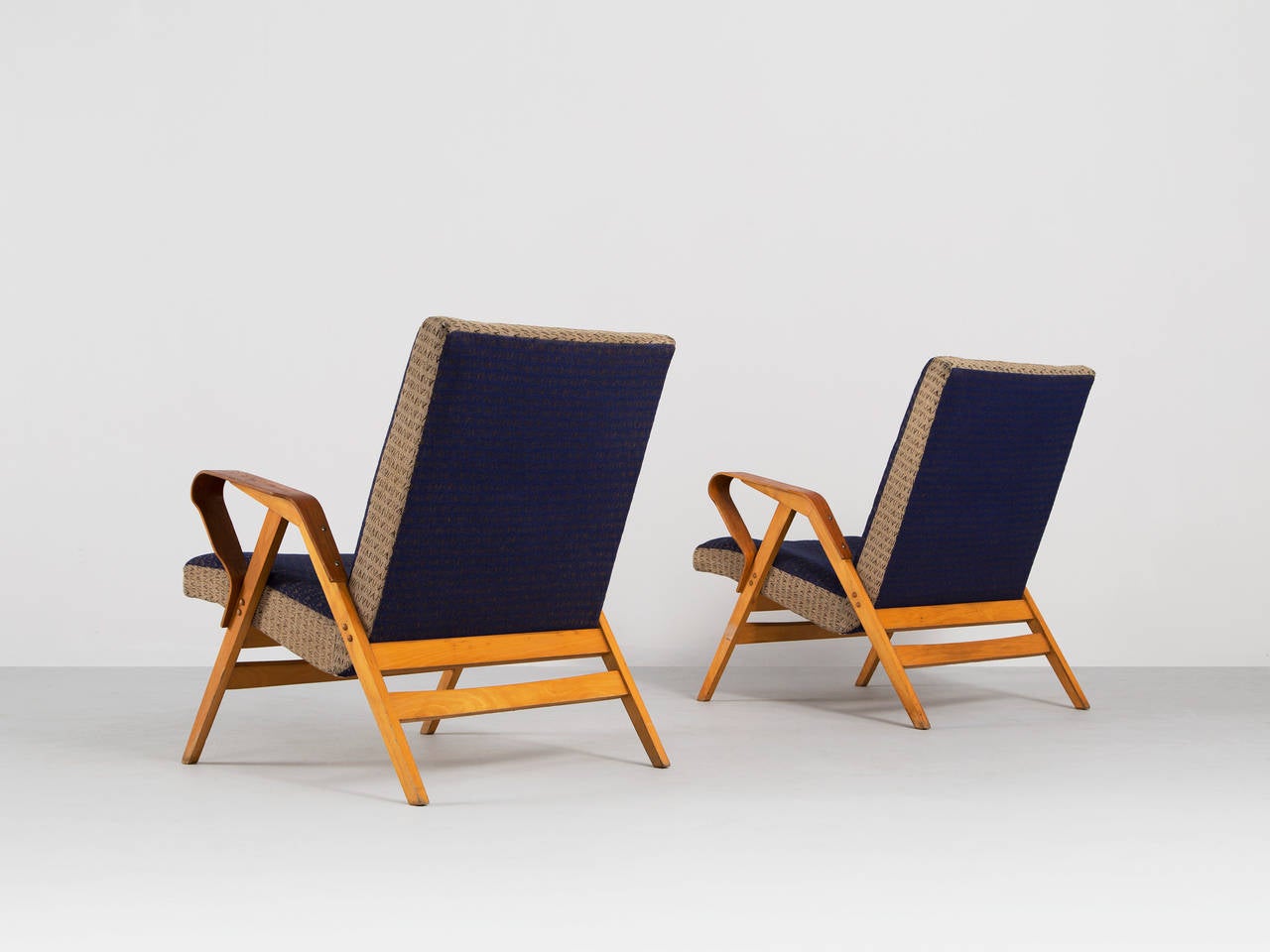 European Early 1950s Plywood Lounge Chairs