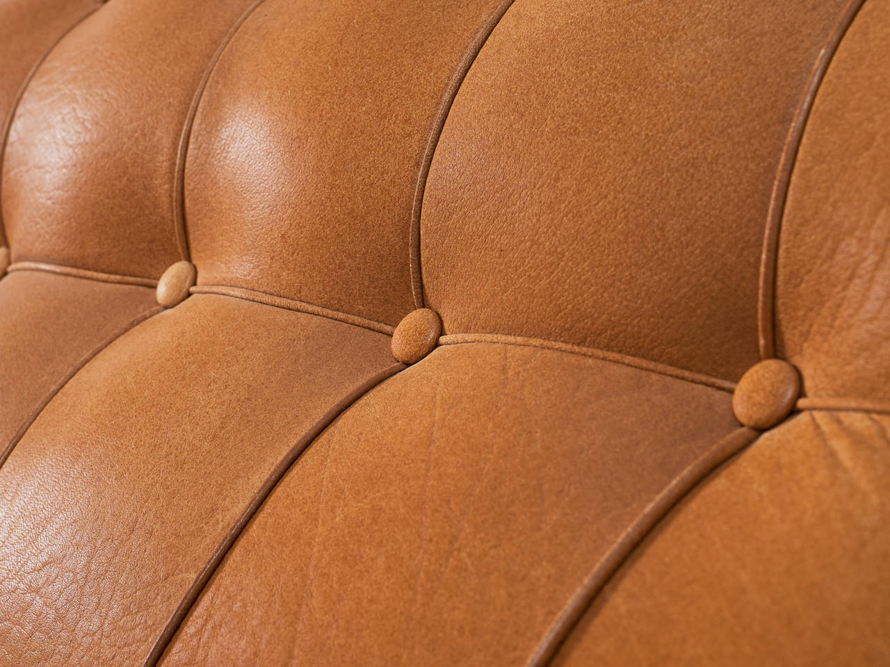 Mid-20th Century Arne Norell Sofa in Cognac Leather