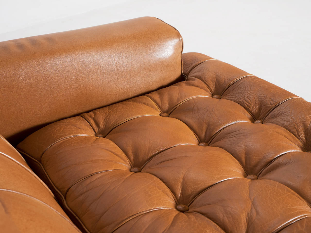 Arne Norell Sofa in Cognac Leather In Excellent Condition In Waalwijk, NL