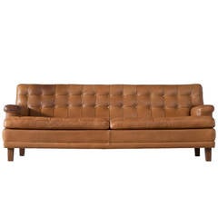 Arne Norell Sofa in Cognac Leather