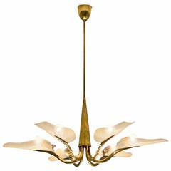 Elegant French Chandelier in Solid Brass