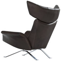 chaise longue 'Ox' avec rembourrage en cuir:: Danemark:: années 1960