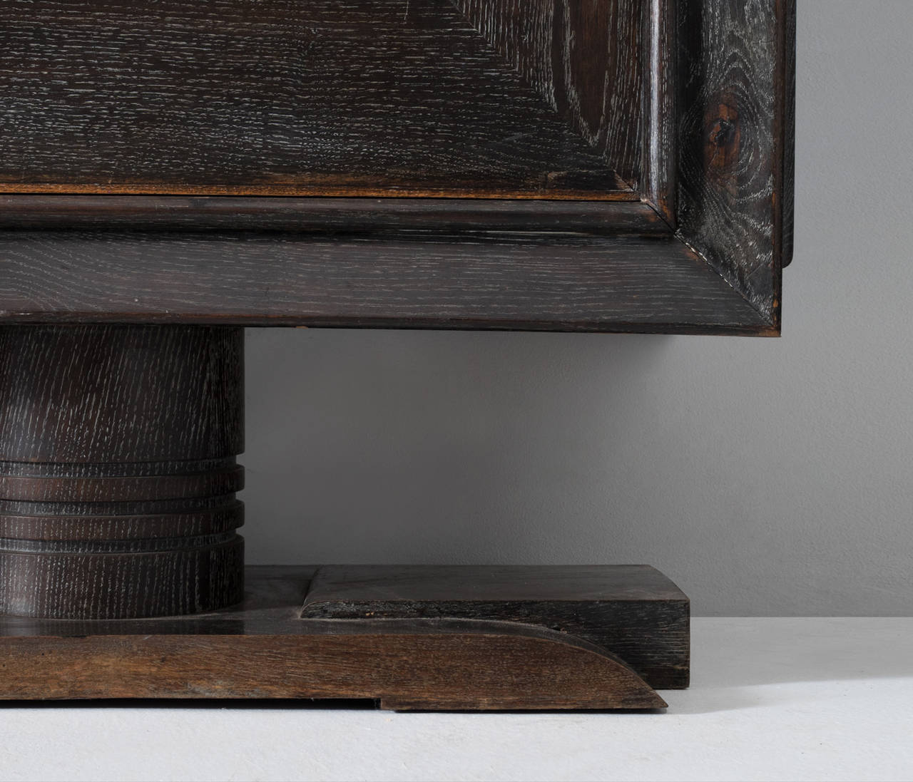 Charles Dudouyt Dark Stained Credenza For Sale at 1stdibs