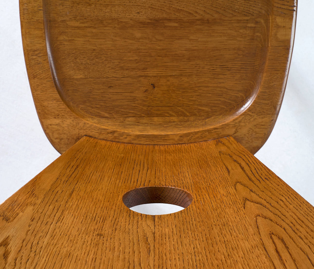 Set of Five Solid Oak Dining Chairs For Sale at 1stDibs