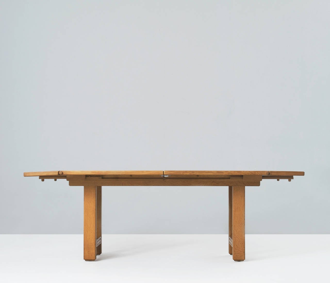 Solid Extra Large Table in Oak by Guillerme et Chambron 1