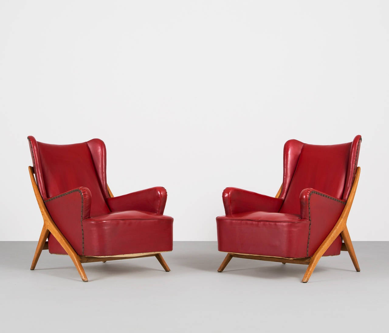 Mid-Century Modern Set of Two Lounge Chairs by Mario Gottardi, Italy