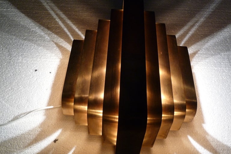 Jules Wabbes Brass Sconce In Good Condition In Brussels, BE