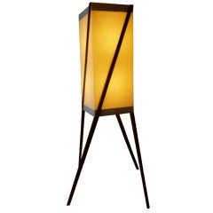 Floor Lamp in paper and teak, in Noguchi' style