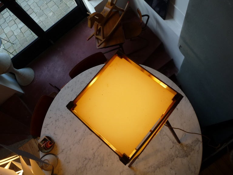 Floor Lamp in paper and teak, in Noguchi' style In Good Condition For Sale In Brussels, BE