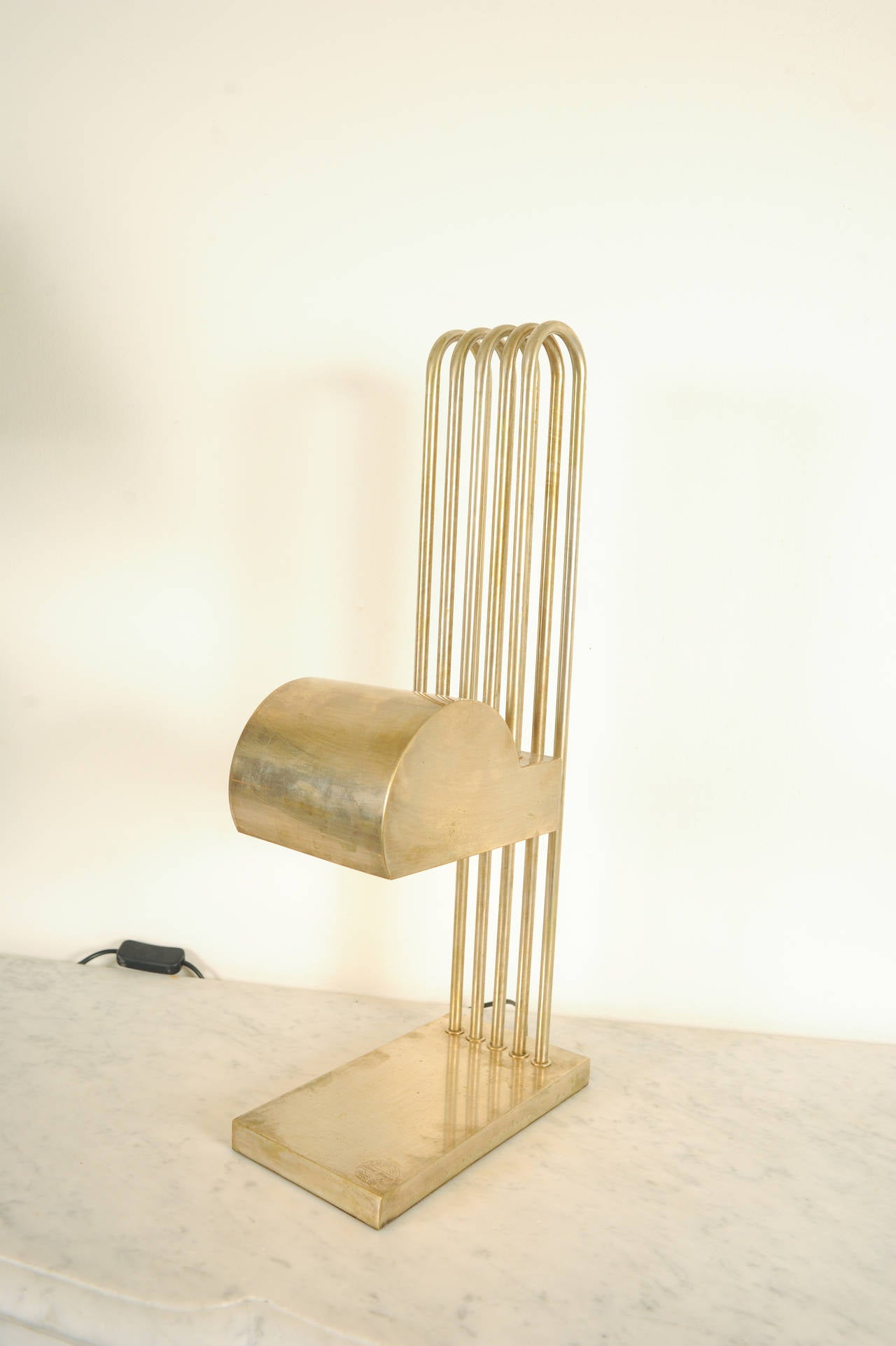 Early 20th Century Very Rare Bauhaus Commemorative Brass Table Lamp by Marcel Breuer, 1925