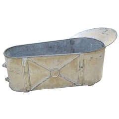 19th Century French Zinc Bathtub 4