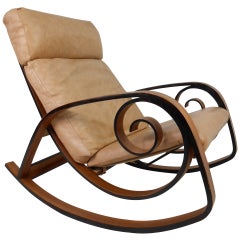Vintage Danish Modern Bentwood Rocking Chair