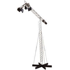 A Curtis Jere Adjustable Crane Floor Lamp USA 1970s