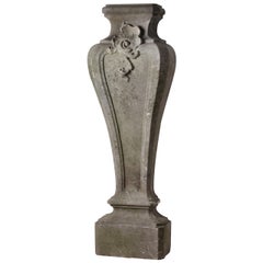 18th Century Belgian Bluestone Pedestal in Rococo Style