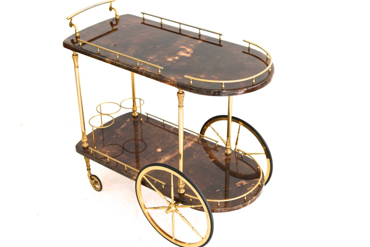 Brass Aldo Tura Bar Cart