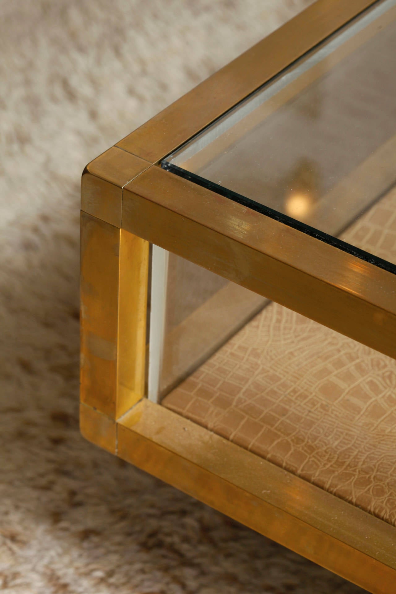 Brass Vitrine Coffee Table In Excellent Condition In Antwerp, BE