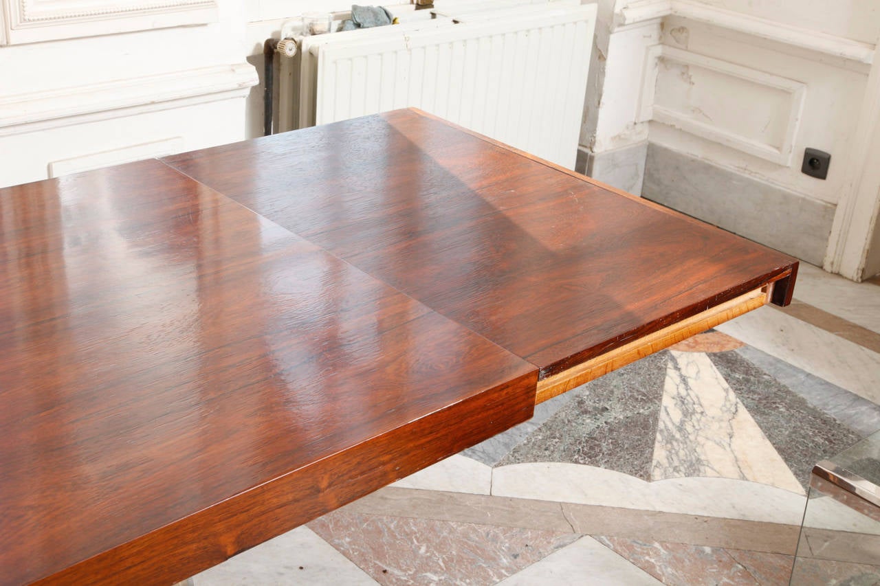 Chrome René Caillette Rosewood Table
