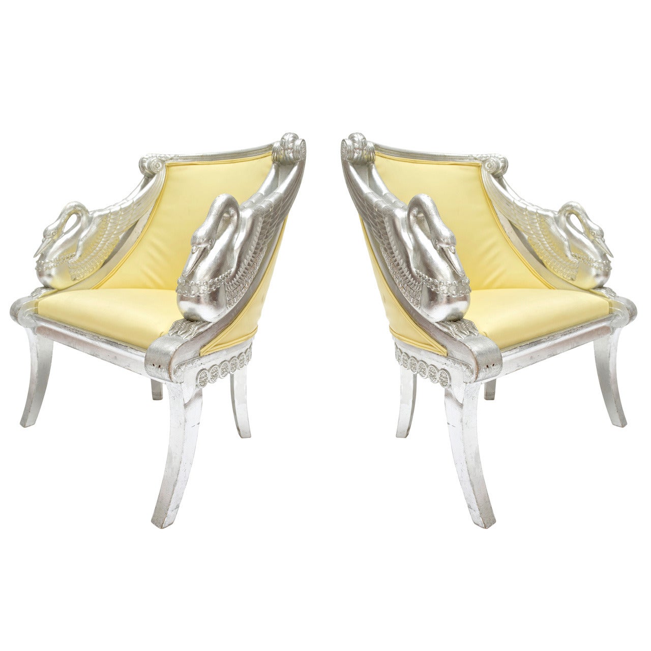 Pair of Philippe Starck Swan Armchairs