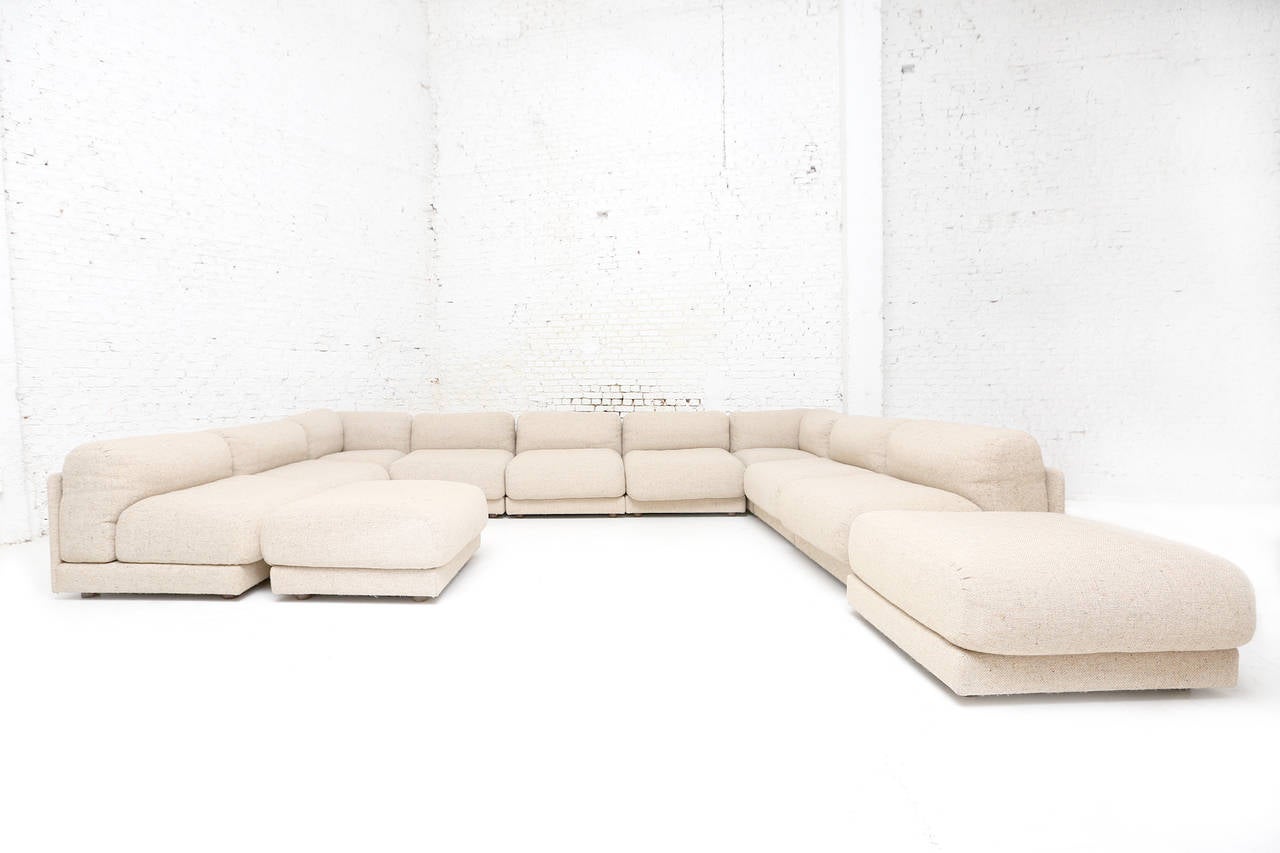 Mid-Century Modern Durlet 1970s Sectional Sofa