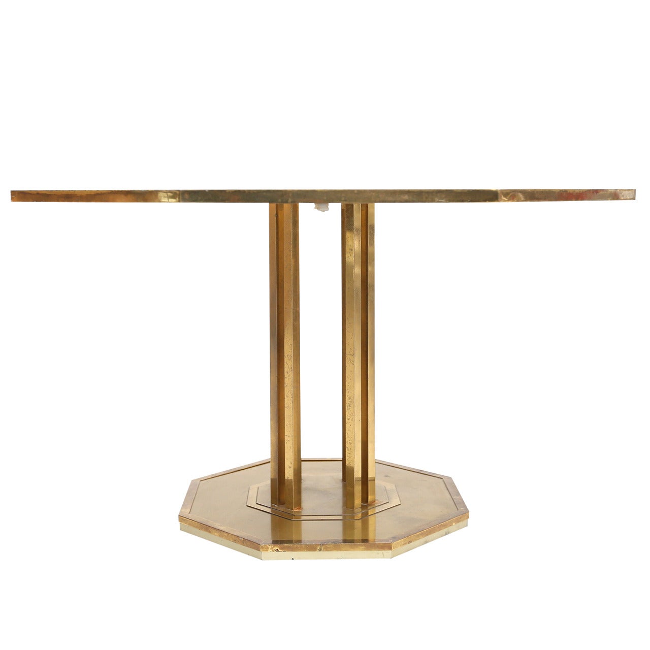 Brass Octagonal Cocktail Table
