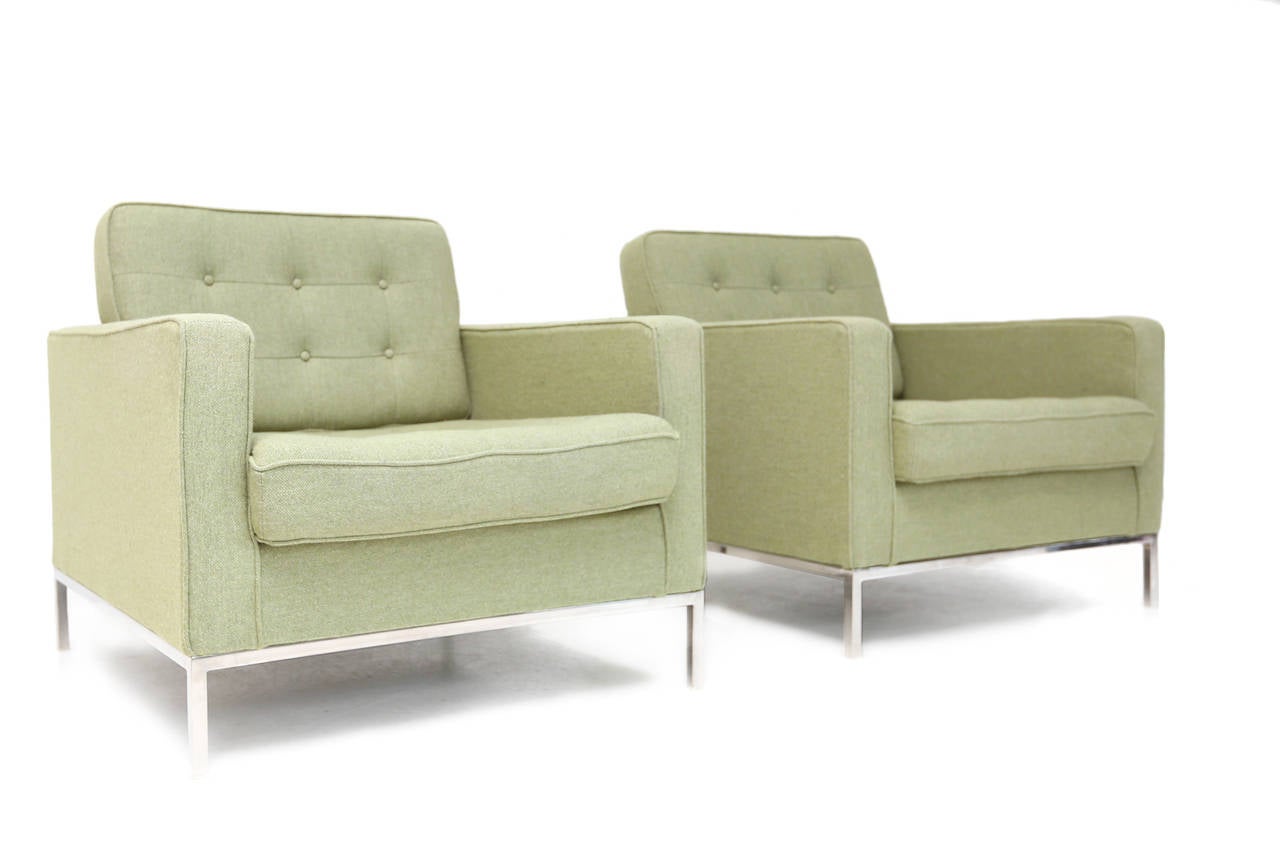 Pair of Florence Knoll Easy Chairs