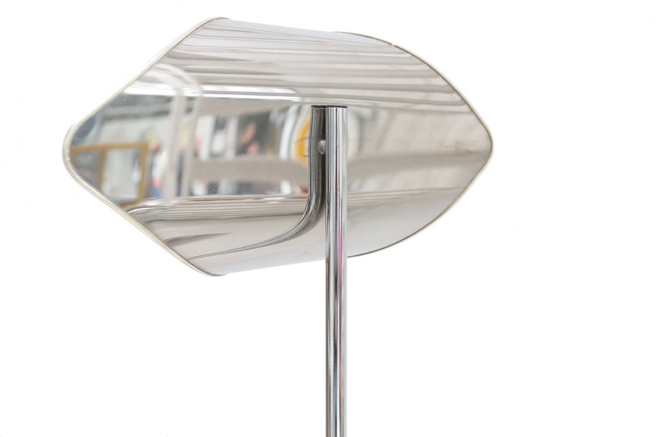 Late 20th Century Reggiani Mid-Century Modern Chromed Floor Lamp