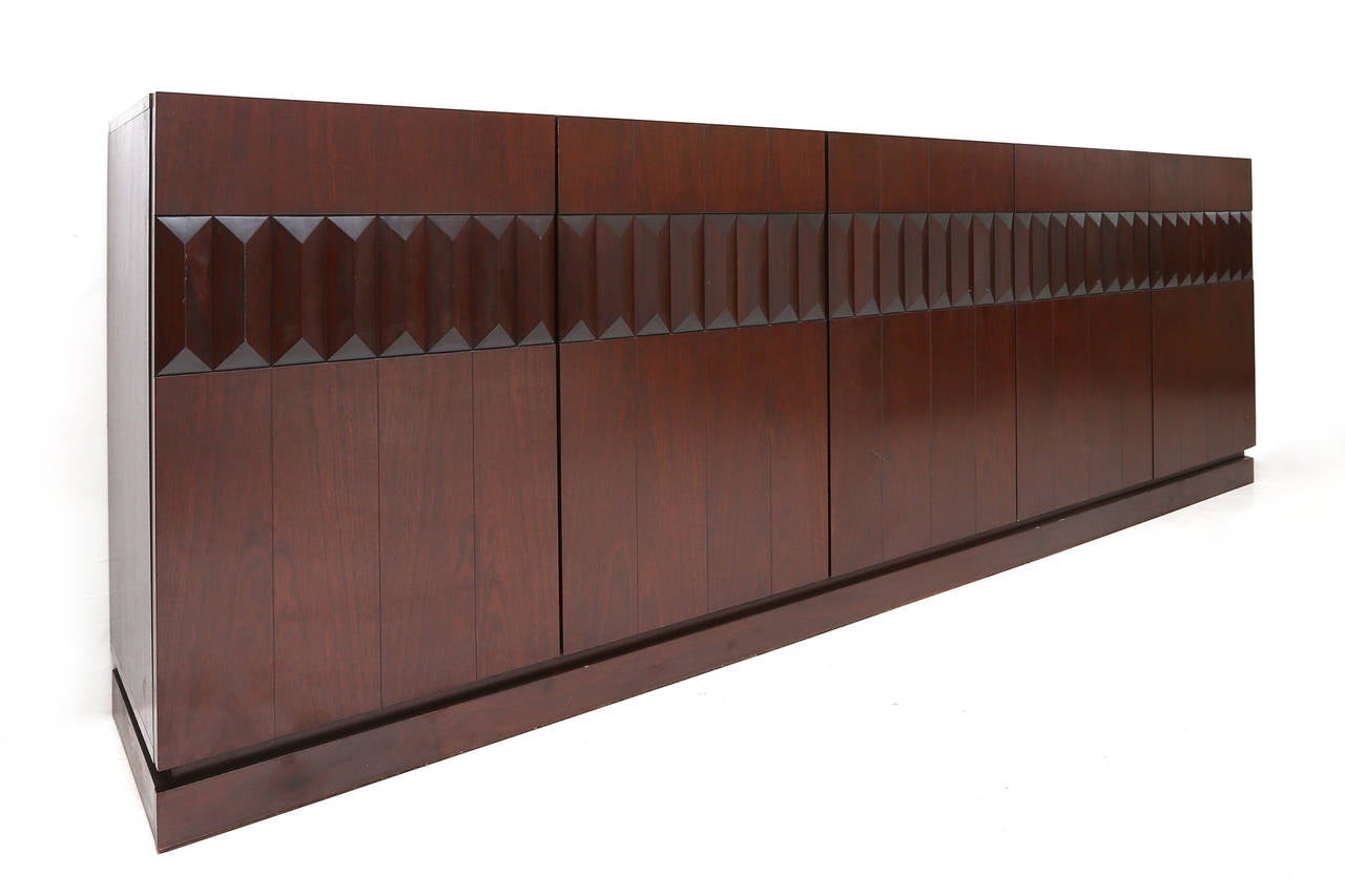 Mid-Century Modern Brutalist 1970s Credenza