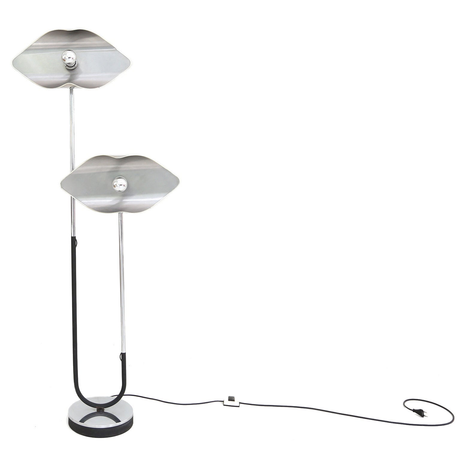 Reggiani Mid-Century Modern Chromed Floor Lamp