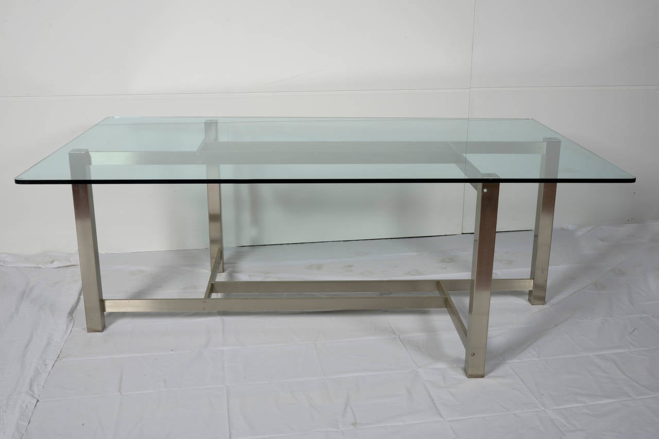 Formanova glass ans steel desk.
Signed