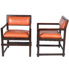 Pair of Edward Wormley Armchairs for Jules Wabbes 8