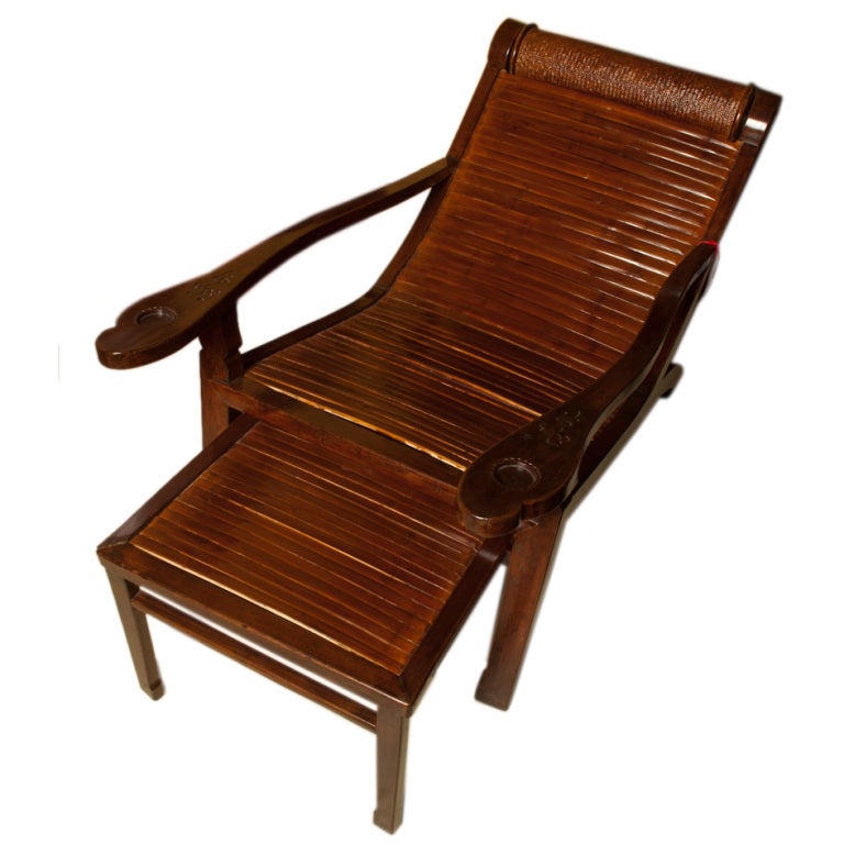 Antique Chinese Nanwood reclining chair For Sale