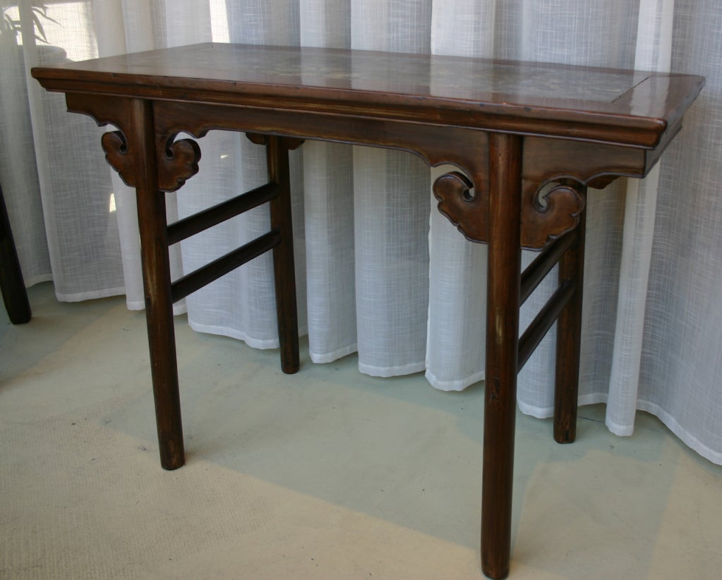 Antique Chinese Elmwood side table