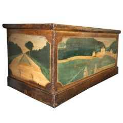 Antique Painted Blanket Box