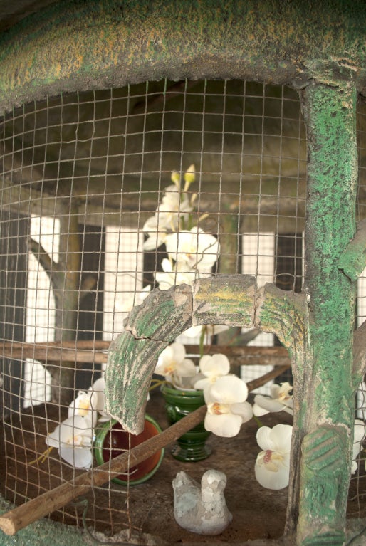 Faux Bois Cement Bird Cage For Sale 1