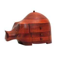 Deborah Bump Hippopotamus Jewelry Box