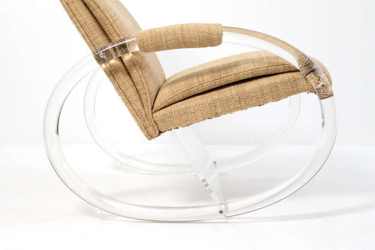 Late 20th Century Charles Hollis-Jones Lucite Rocking Chair