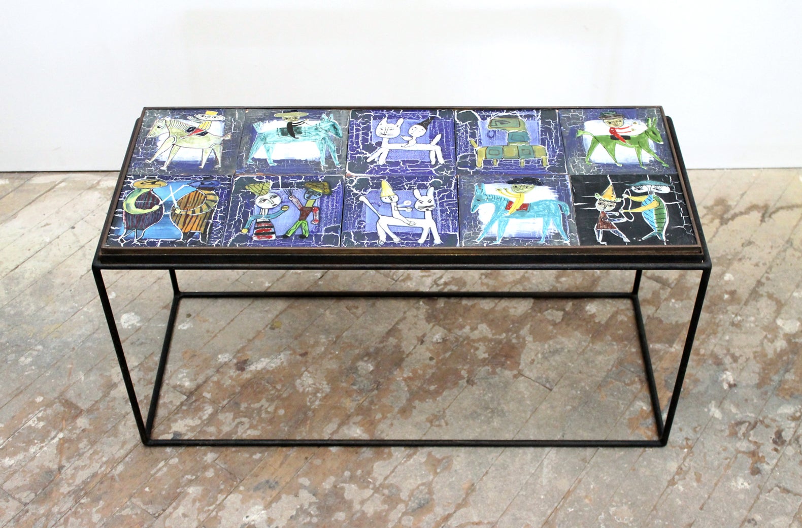 Italian Modernist Tile Table by Bruno Capacci.