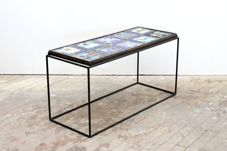 Mid-Century Modern Italian Modernist Tile Table by Bruno Capacci.