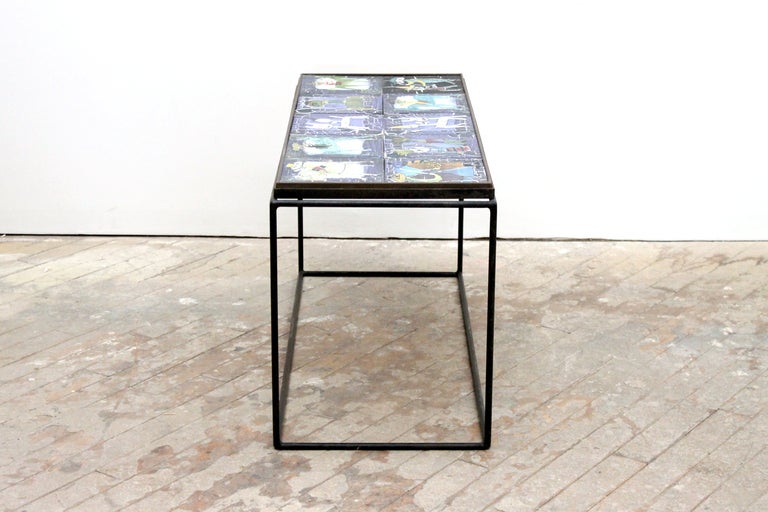Italian Modernist Tile Table by Bruno Capacci. In Excellent Condition In Waltham, MA