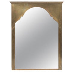 Italian Patinated Brass Mirror