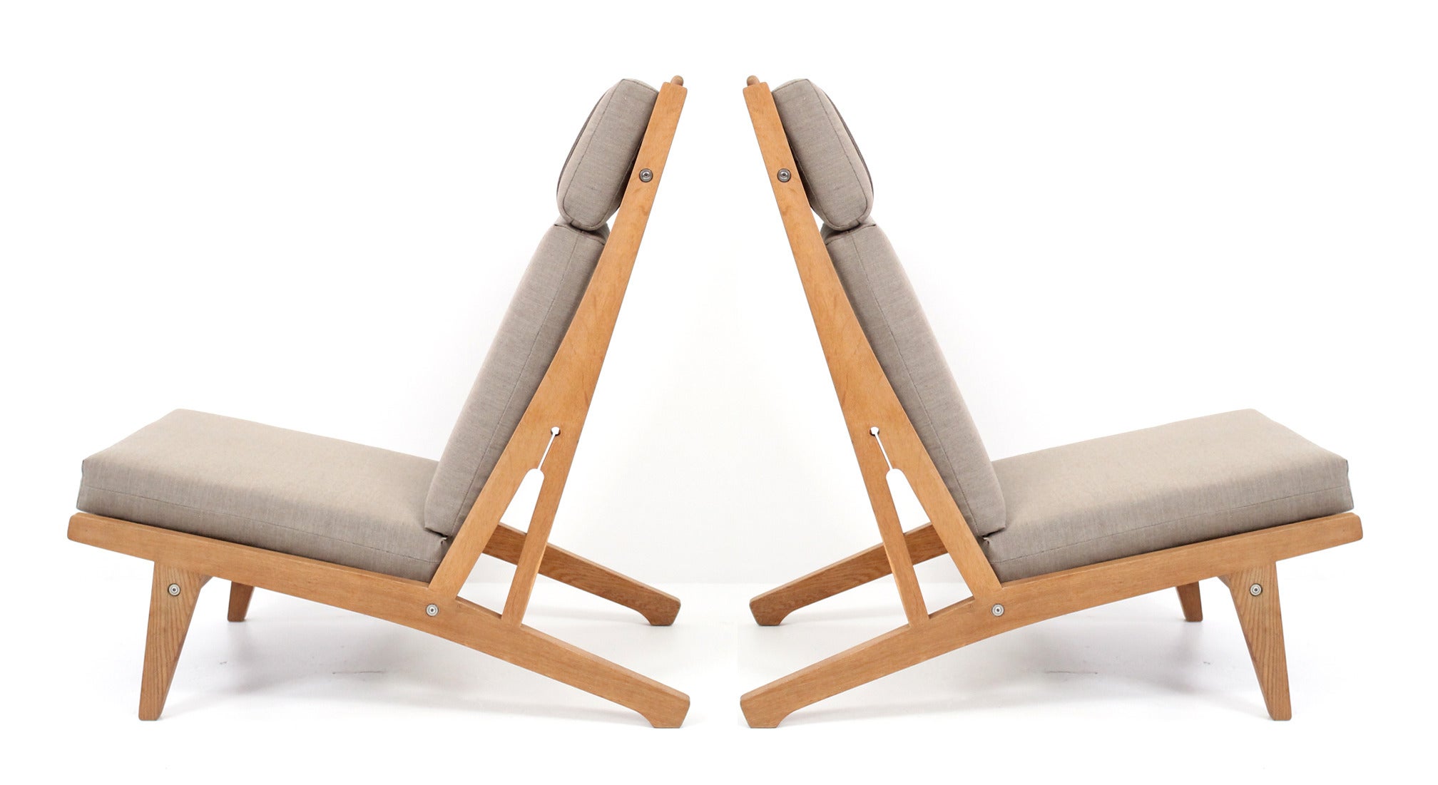 Pair of Lounge Chairs by Hans Wegner for Getama