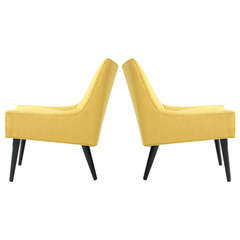 Pair of Slipper Lounge Chairs by Harvey Probber